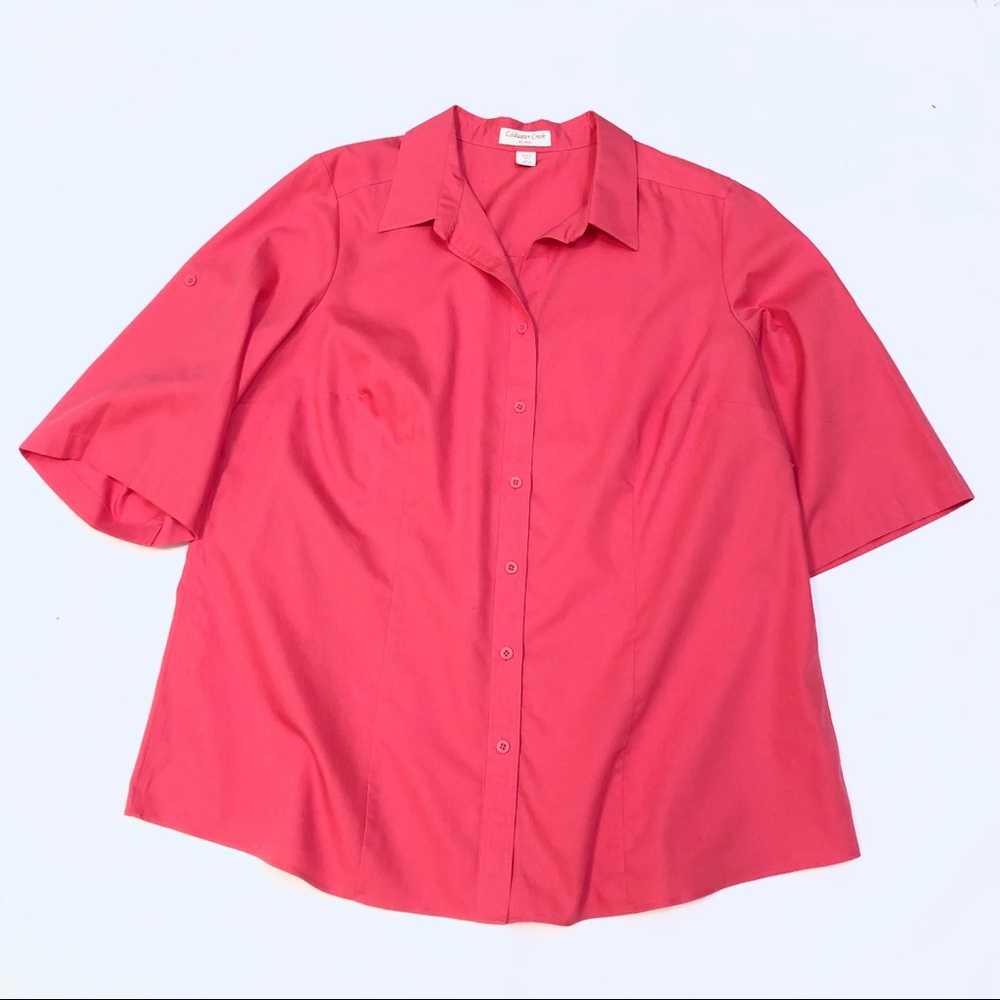 Coldwater Creek Women’s 2x Button Down Pink Top